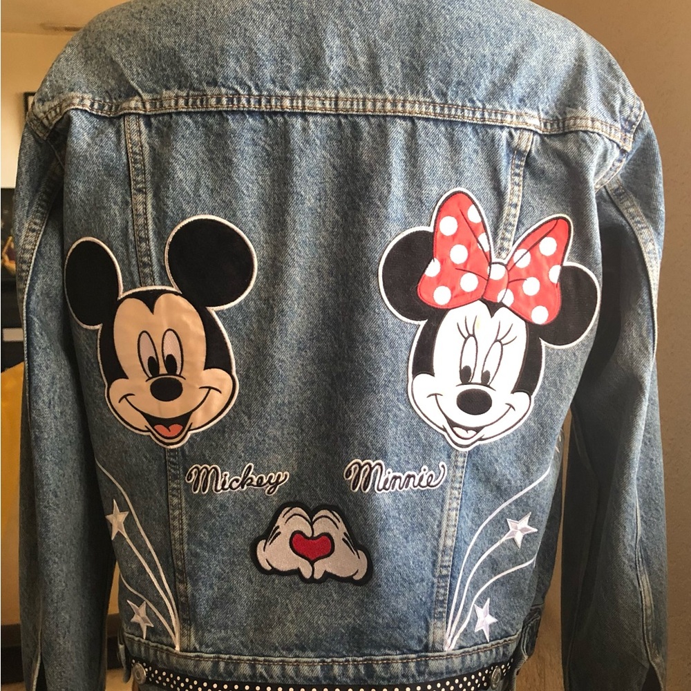 Custom Mickey & Minnie Mouse Jean Jacket